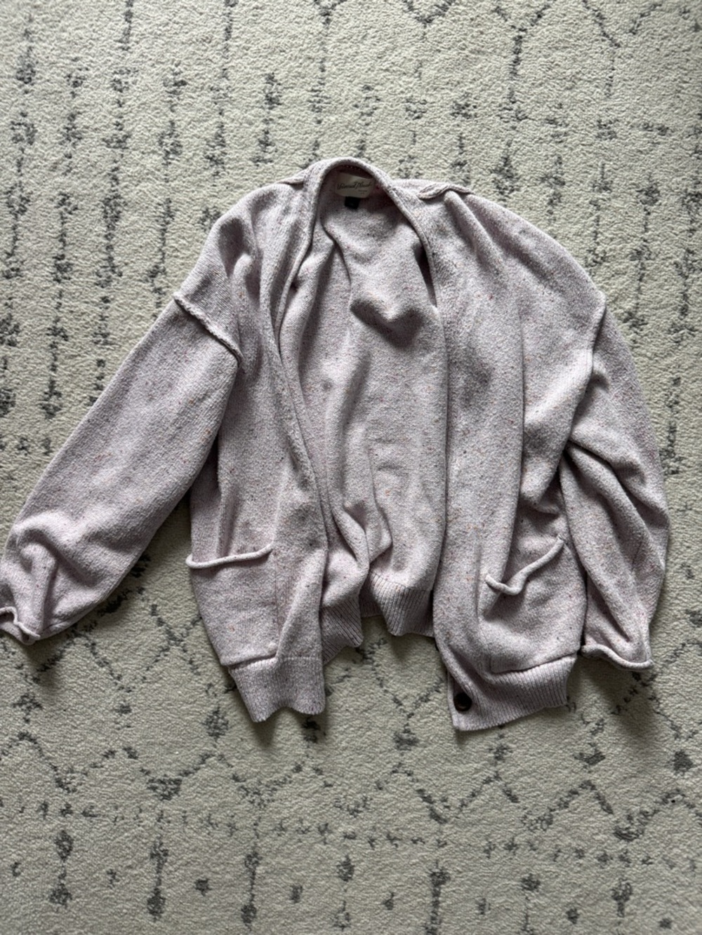 Universal Thread Pale Lavender Open-Front Knit Cardigan